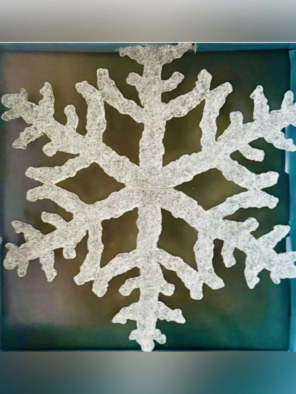 MARTHA STEWART EVERYDAY ICE CYCLE SNOWFLAKE TREE TOPPER 10.5”WX16.5”H~NEW